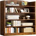 47.24" Tall 5Tier Bookcase and Bookshelf Open Shelf Wood Bookcase with