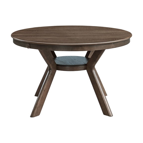 47.24'' Round MDF + Wood Dining Table / Sturdy Base for Long - Term Use