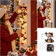 thumbnail image 1 of 47.24Inch Glowing Christmas Door Hanger Reindeer Design Glowing Christmas Door Hanger Light Decoration With Pine Cone And Holly Accents For Mantel And Holiday Display, 1 of 5