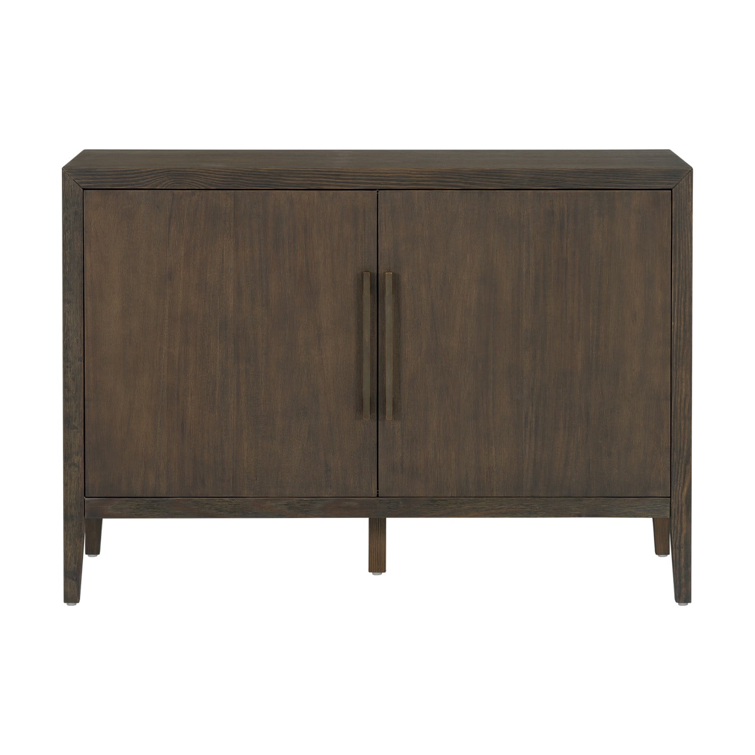 47.25" Farmhouse Sideboard Buffet Cabinet with Storage, 2 Door Wooden Coffee Bar Cabinet with Pine Veneer and Metal Handles for Kitchen, Living Room, Entryway, Dark Brown