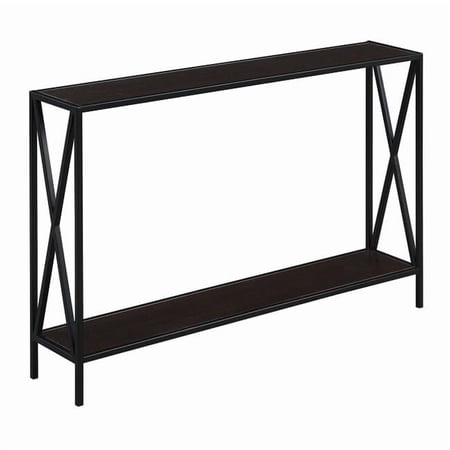 47.25 x 9 x 29 in. Tucson Console Table, Espresso & Black