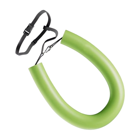47.2IN Solid Buoyancy Swim Noodle with Adjustable Waist Strap, Non-Inflatable Swimming Pool Float for Everyone, Durable NBR Water Training Aid,Green