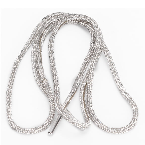 47.2in Rhinestone Glitter Shoelaces, Crystal Bling Bling Shiny Round Cords, Drawstring Replacement for DIY Sweatpants Sneakers Hoodies Wedding Dress Decorations