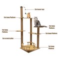 47.2inches Cat Tree Tower Condo for Big Cats Furniture as Play & Rest
