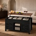 thumbnail image 1 of 47.3 in Lift Top Coffee Table with Storage Coffee Tables for Living Room Farmhouse Center Table, Large Rectangle Middle Tables with Hidden Compartment & Adjustable Shelf,Black, 1 of 9