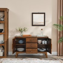 47.3" Storage Cabinets, Floor Sideboard with 2 Doors & 3 Drawers, Buffet Cabinet Sideboard, Accent Sideboard Buffet Storage Cabinet Furniture for Home Office