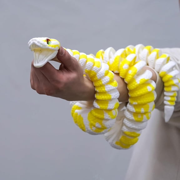 47.3inch Super Large Ball python,Flexible Joint Animal Figurines, Cool Stuff Fun Gift,Home Office Decor,Fidget Toy for Adults Teens Boy Gifts Easter Basket Stuffers