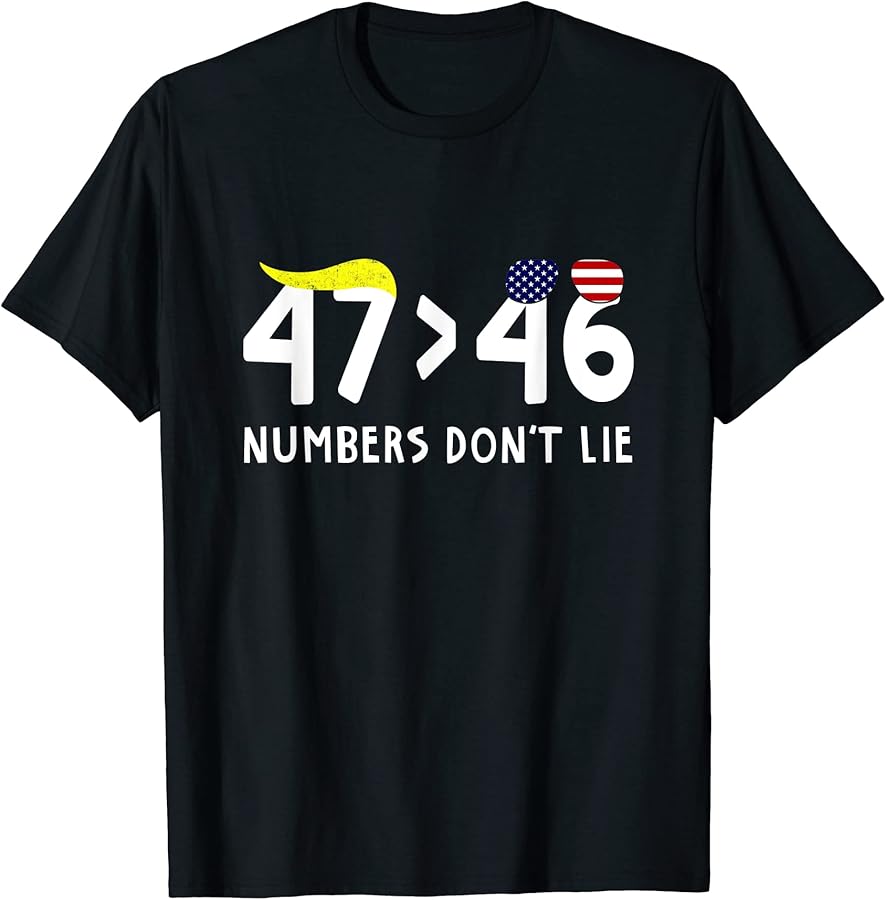 47>45 Trump President 2024 Vote Trump Support USA Flag T-Shirt