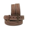 thumbnail image 1 of 47-48  Men's Leather Casual Fancy Stitched Belt Removable Buckle 26AA66BR, 1 of 3