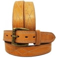 thumbnail image 1 of 47-48  Unisex 1.5" Western Floral Tooled Beaded Full-Grain Leather Belt 26RT21TN, 1 of 2