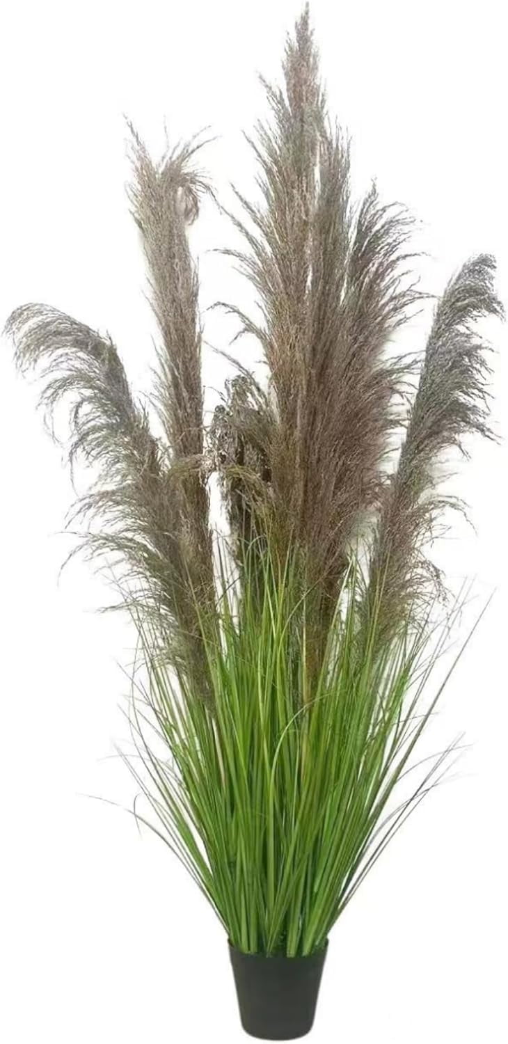47" (4ft,2Pack) Pampas Grass Potted Plants Artificial Faux Plants