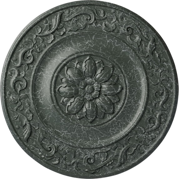 47 5/8"OD x 2 3/4"P Milan Ceiling Medallion, Hand-Painted Athenian Green Crackle