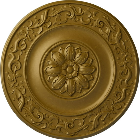 47 5/8"OD x 2 3/4"P Milan Ceiling Medallion, Hand-Painted Gold