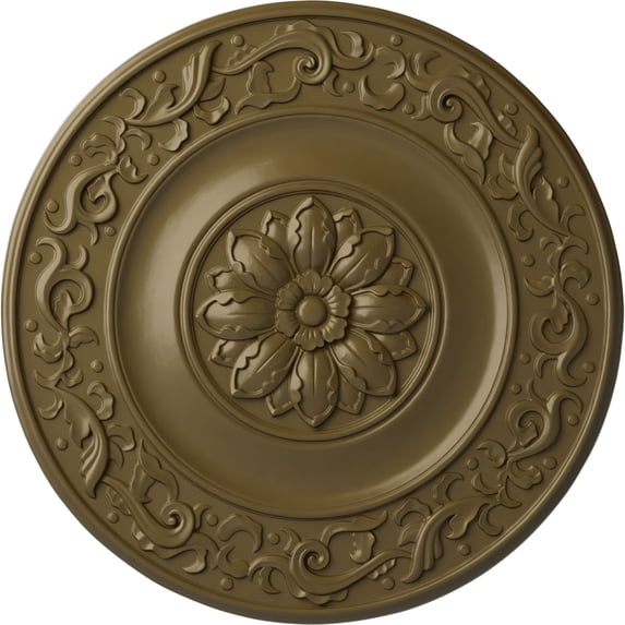 47 5/8"OD x 2 3/4"P Milan Ceiling Medallion, Hand-Painted Mississippi Mud