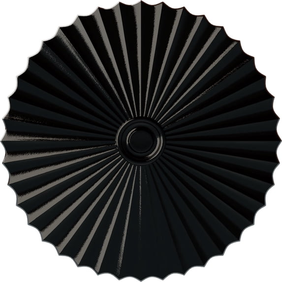 47 5/8"OD x 2"P Shakuras Ceiling Medallion (For Canopies up to 6 1/2"), Hand-Painted Black Pearl