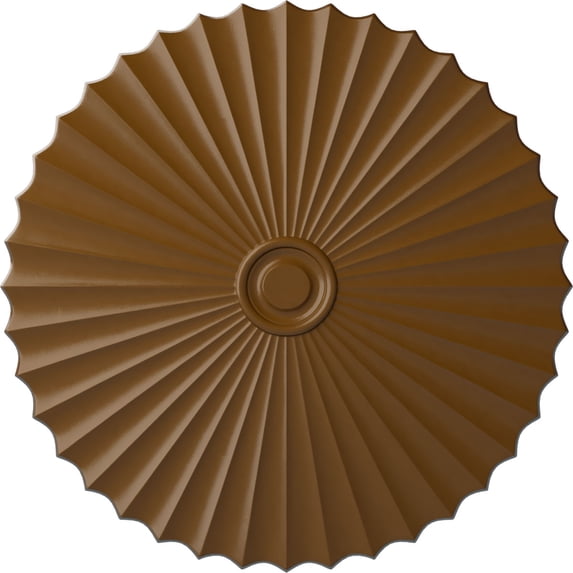 47 5/8"OD x 2"P Shakuras Ceiling Medallion (For Canopies up to 6 1/2"), Hand-Painted Smokey Topaz