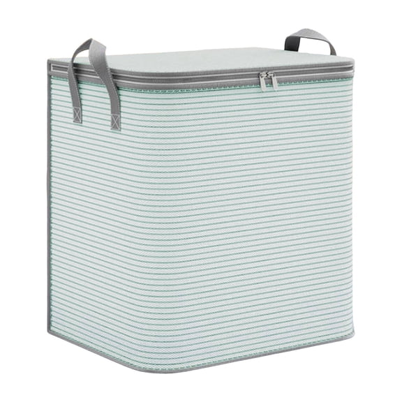 47.5 Gallon/180L Extra Large Capacity Storage Box Foldable, Moving Bin with Zipper and Handle Reinforced Fabric, Organizing Bag for Blanket Quilt Clothes Bedding,25.6x19 Inch