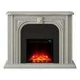 thumbnail image 1 of 47.5" Wide Freestanding Fireplace with Realistic LED Flames - Grey, 1 of 8
