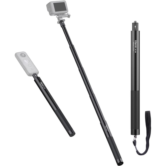 47.64" Action Cameras Extendable for Insta360 Sports Camera, Selfie Vlogging Invisible Extension Pole