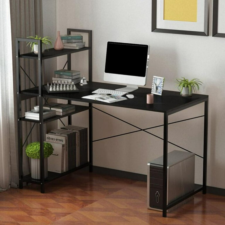 47 Computer Writing Desk Study Table Student Workstation w/ 3 Shelf & 3 Storage  Drawers Home