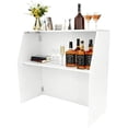47.75 Inch Portable Event Bar with 2 Shelves - Foldable Mobile Bar ...