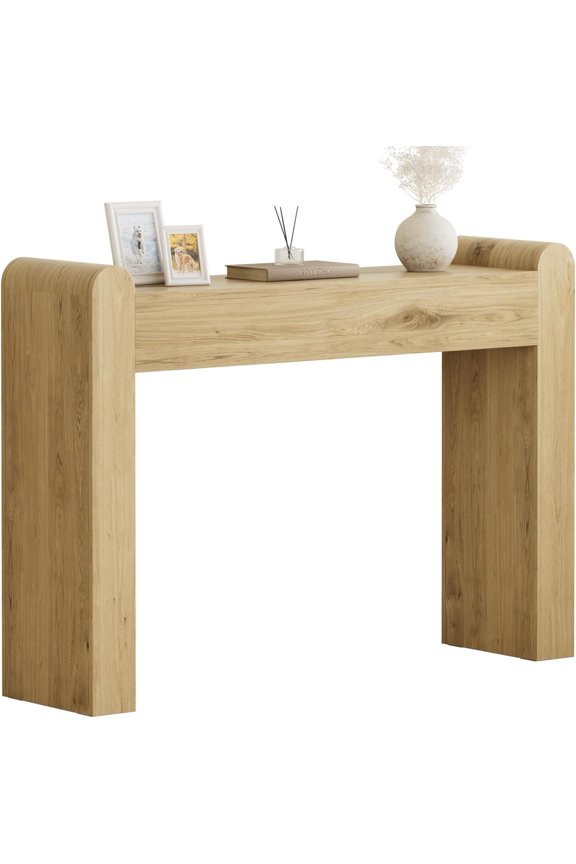 47" Arc Console Table for Entryway, Wooden Entryway Table, Farmhouse Behind Sofa Table for Living Room, Hallway, Entrance, Couch, Entry, Home Decor