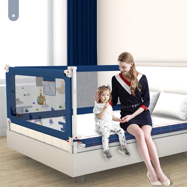 47" Baby Safety Rails Height Adjustable Bed Guardrail Toddler Bed Rail