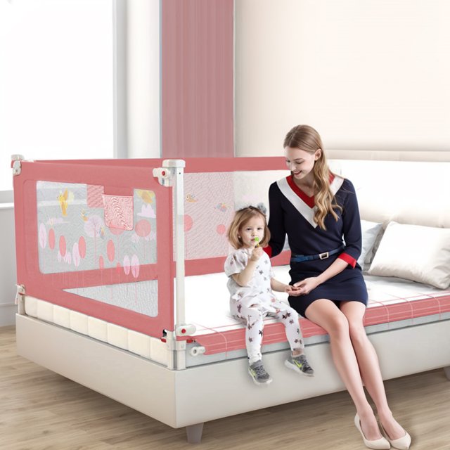 47" Baby Safety Rails Height Adjustable Bed Guardrail Toddler Bed Rail