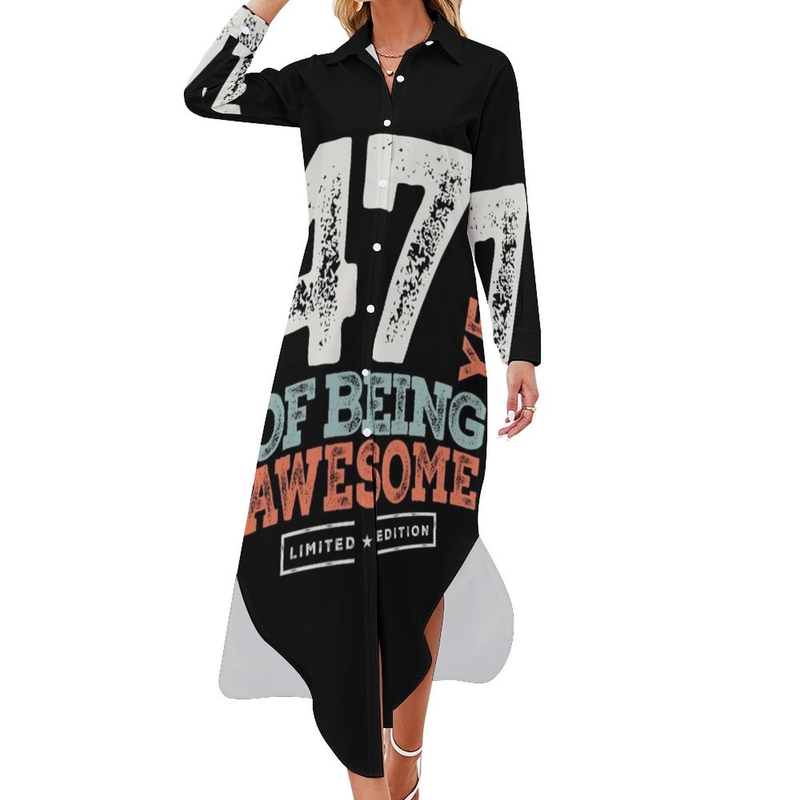 47 Birthday Funny 47 Years Old Long Sleeved Shirt Dress dresses for prom dress for woman - Walmart.com 47 Birthday Funny 47 Years Old Long Sleeved Shirt Dress dresses for prom dress for woman - Walmart.com