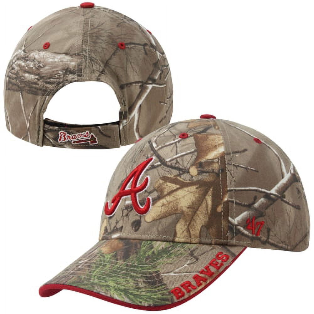 Atlanta Braves '47 Brand Camo Clean Up Adjustable Dad Hat
