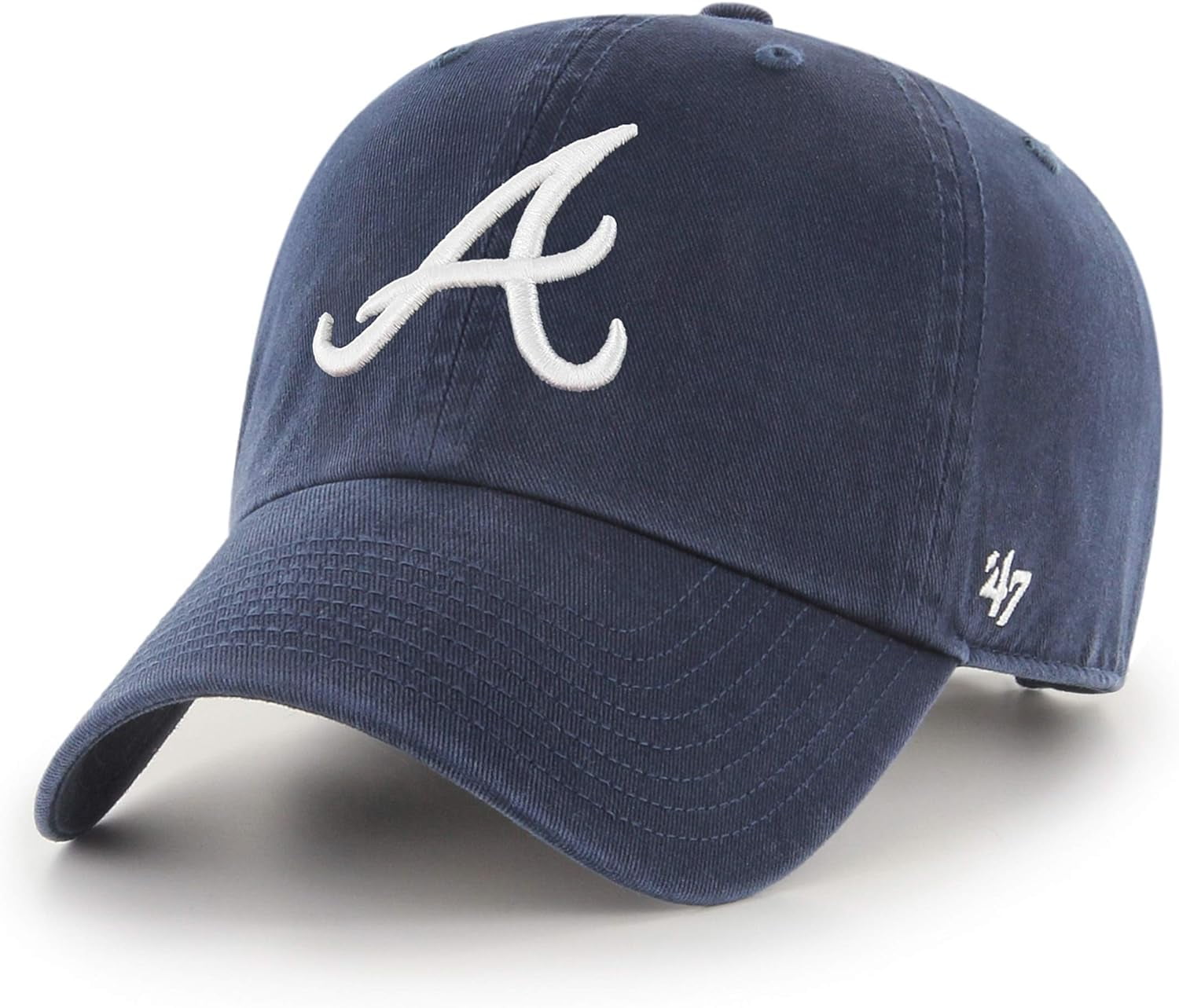 47 Brand MLB Atlanta Braves Clean Up Cap, Navy