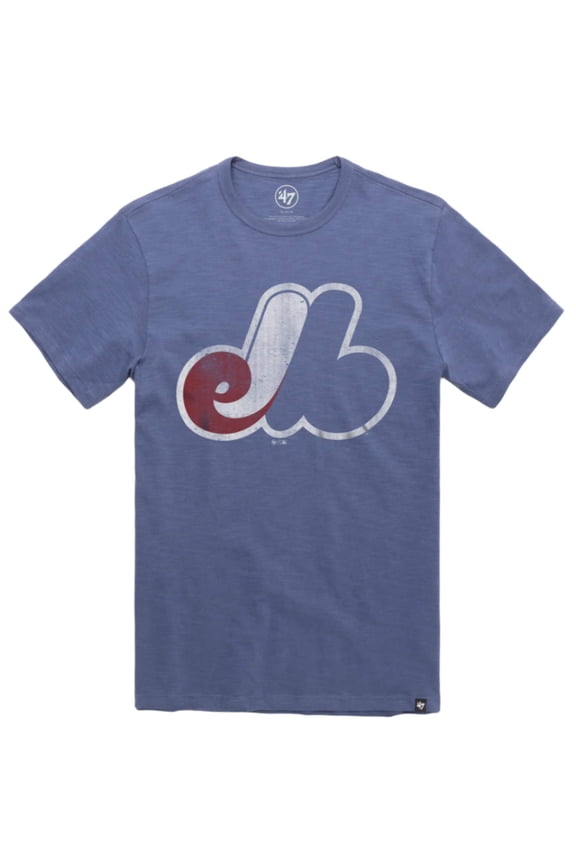 '47 Brand Montreal Expos Cooperstown Bleacher Blue Grit Scrum Tee