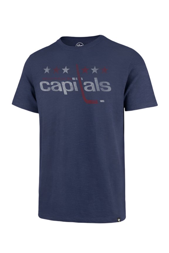 '47 Brand Washington Capitals Vintage Bleacher Blue Grit Vintage Scrum Tee