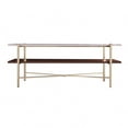 thumbnail image 1 of 47" Brass Manufactured Wood And Metal Rectangular Coffee Table, 1 of 5