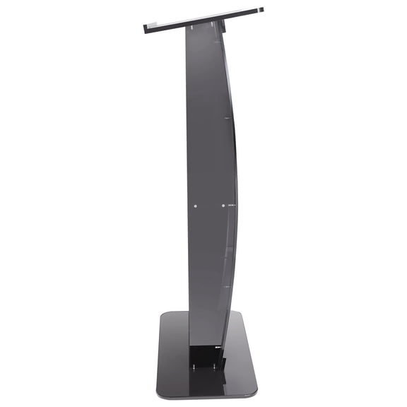 47" Clear Acrylic Podium Stand with Shelf - Church, Office, School Lectern - Black (Reading Surface & Storage