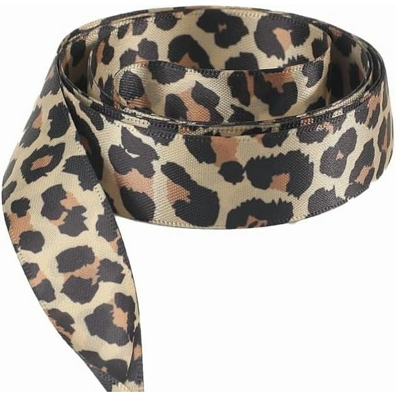 47" Fashion Leopard Shoe Laces, Soft Satin Ribbon Shoelaces for Casual Shoes Shoestring for Women Girls 0.78" Wide 1 Pair