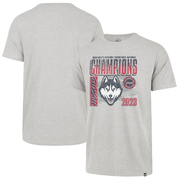 '47 Gray UConn Huskies 2023 NCAA Men-s Basketball National Champions Mascot T-Shirt