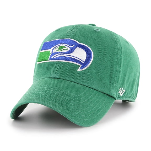 '47  Green Seattle Seahawks Throwback Clean Up Adjustable Hat