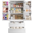 thumbnail image 1 of 47" H Kitchen Pantry Cabinet with 2 Doors, 2 Drawers and 8 Shelves, Solid Wood Storage Cabinet in White, 1 of 8
