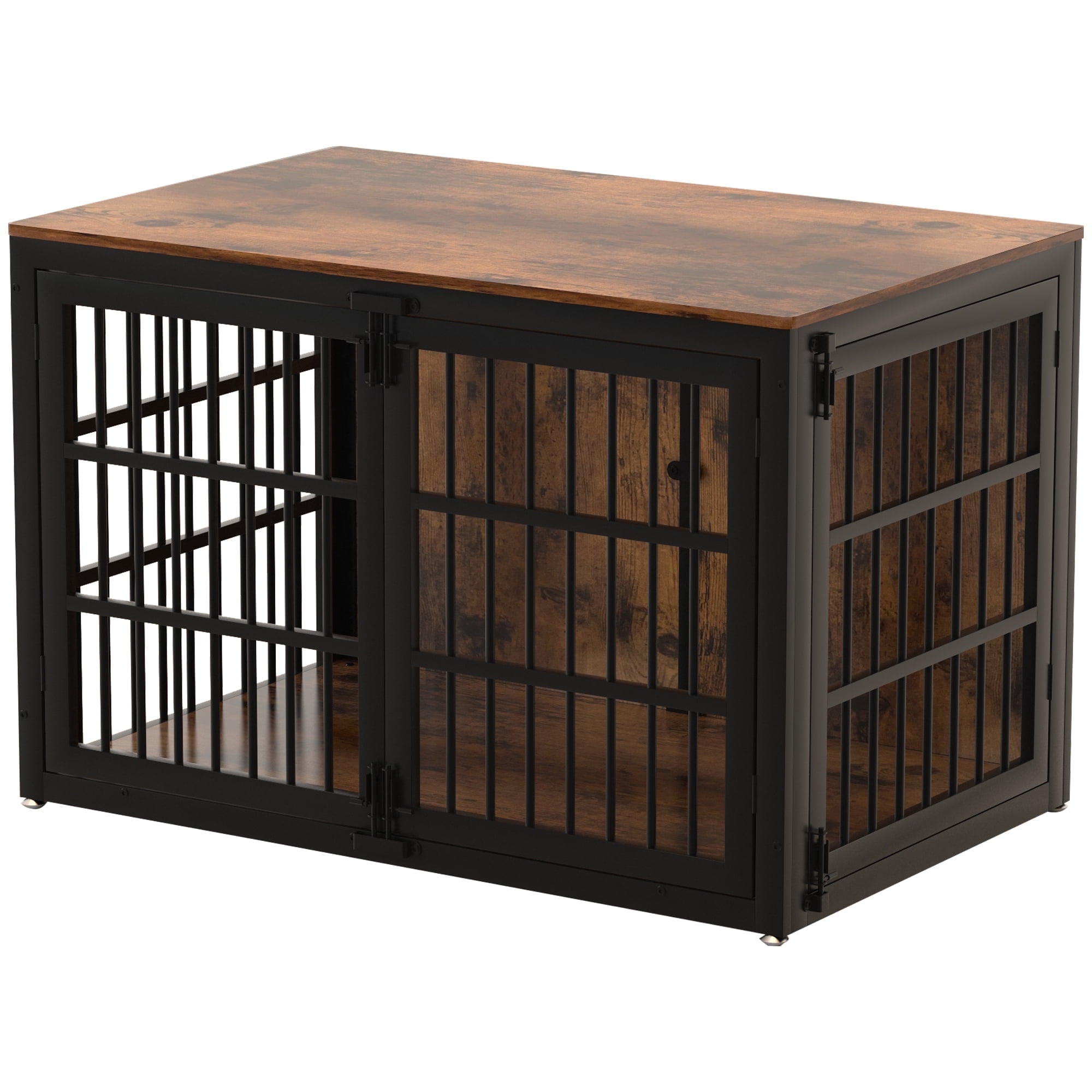 47'' Heavy Duty Dog Crate Furniture with 3 Doors,Wooden Side End Table Indoor Combination Dog Cage For Small to Medium Dog Extra-Large