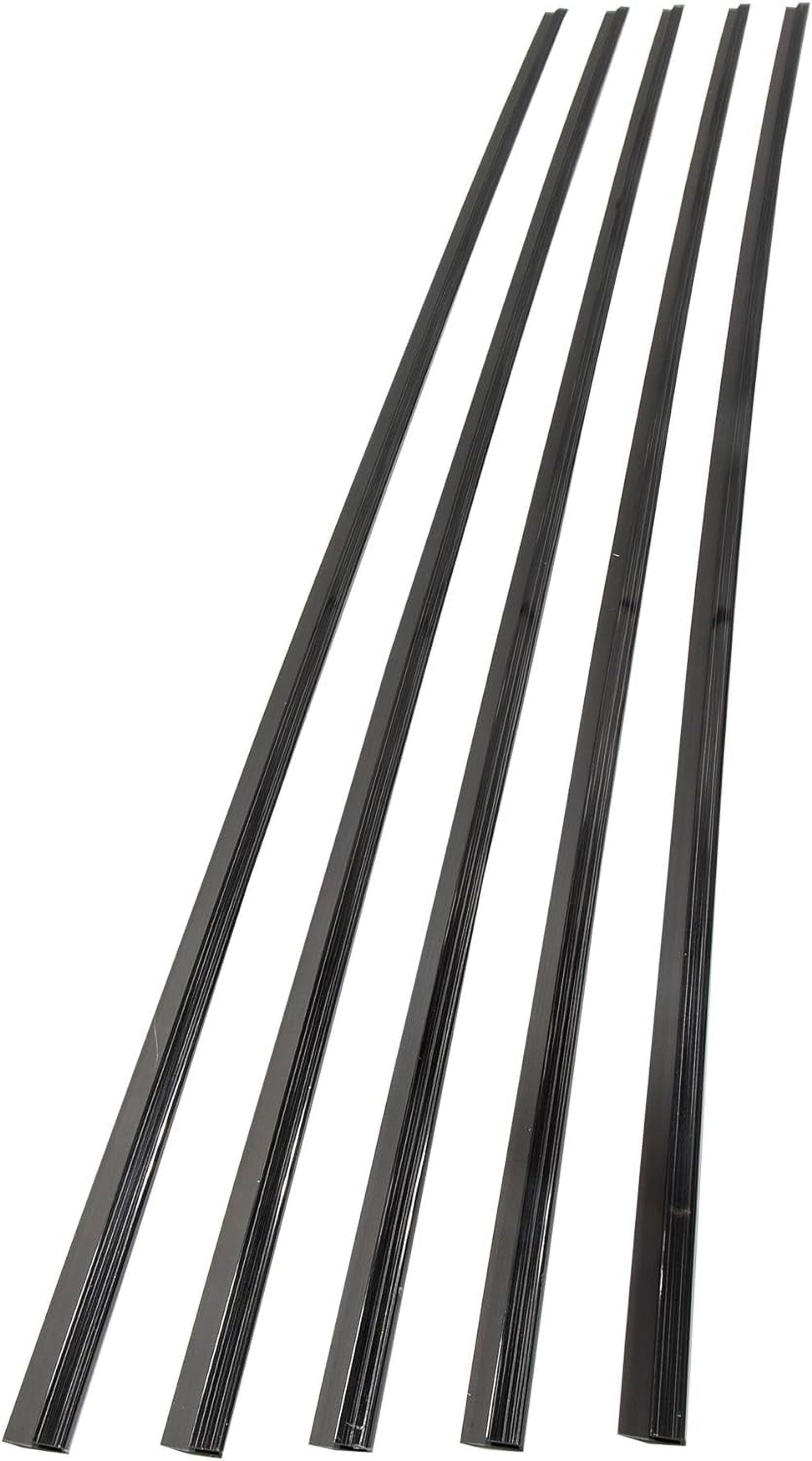 47 in. Decorative Vinyl J Trim in Brushed Onyx (5 Pack)