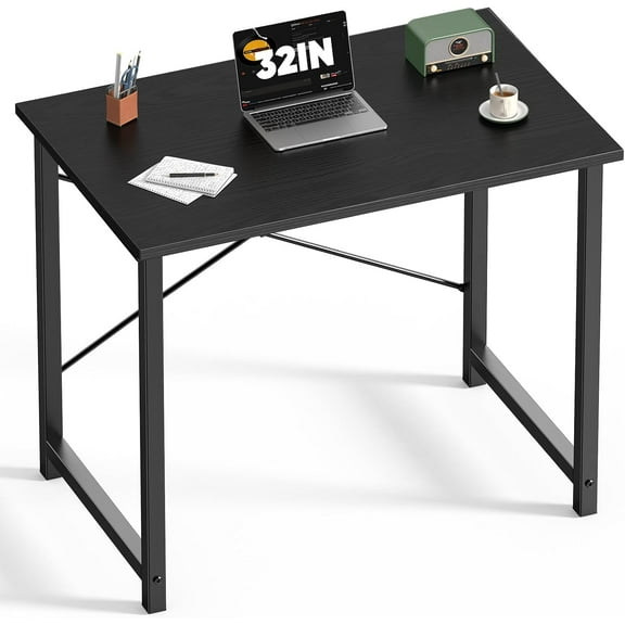 47 Inch Computer Desk for Home Office, Modern Writing Study Table Simple Modern Style for Bedroom Small Space, Large Work Desks with X-Shaped Reinforcement, Wood Brown