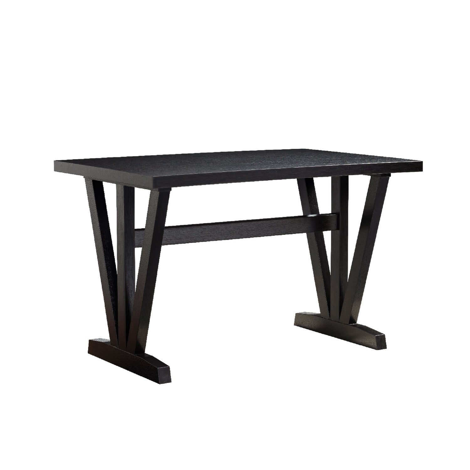 Ethan Classic Red Cocoa Black Wood Extendable Dining Table