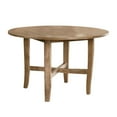 thumbnail image 1 of 47 Inch Farmhouse Style Round Wooden Dining Table, Rustic Brown, 1 of 3