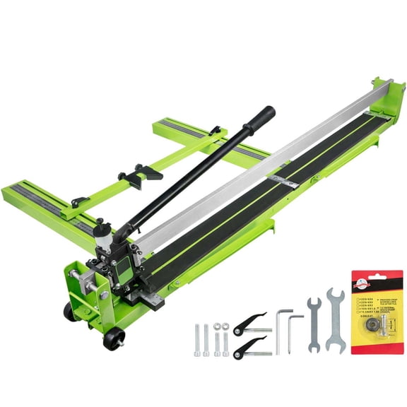 47 Inch Manual Tile Cutter, Heavy Duty Porcelain Ceramic Tile Cutter with Laser Guide & Spare Wheel