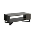thumbnail image 1 of 47 Inch Modern Coffee Table, Abstract Style, Open Shelf, Distressed Gray- Saltoro Sherpi, 1 of 6