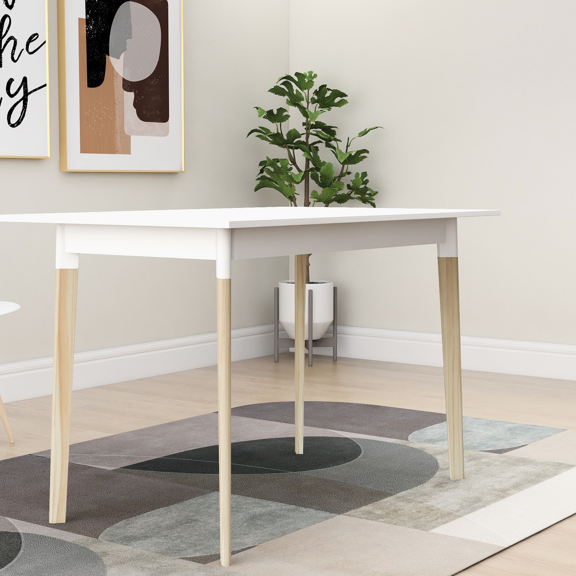 47 Inch Rectangular Kitchen Table - Can Be a Computer Desk, Ensuring ...