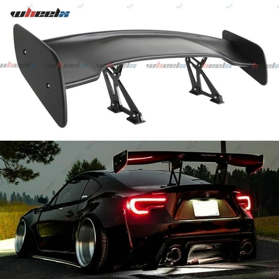 57 Inch Universal Rear Spoiler, Adjustable GT Style Car Rear Trunk Spoiler Wing Compatible with Mazda Miata Chevy Corvette Camaro Nissan Lexus Toyota Honda Civic Ford Mustang Scion