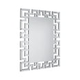 thumbnail image 1 of 47 Inches Greek Key Design Accent Mirror Silver - Saltoro Sherpi, 1 of 5
