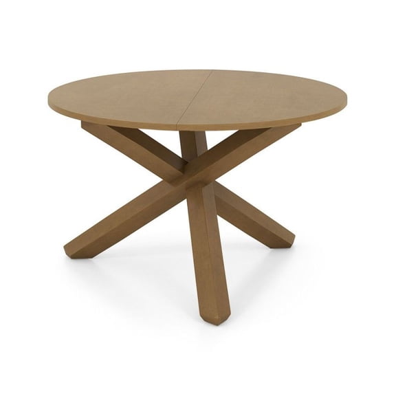 47 Inches Round Dining Table with Solid Wood Legs for 4-6 Person